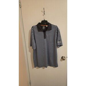 Cutter & Buck Polo Golf Shirt CB DryTec Mens Large Golfing Stripes Bowling NWT